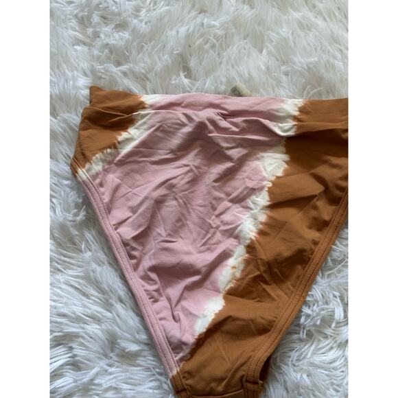 L Space Stripe Tie Dye Frenchi Bitsy Cut Bikini Bottom Multi Women's Small New - Picture 5 of 7